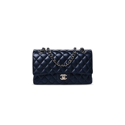 CHANEL IRIDESCENT CALFSKIN QUILTED MEDIUM DOUBLE FLAP 1165123 (25*15*6cm)
